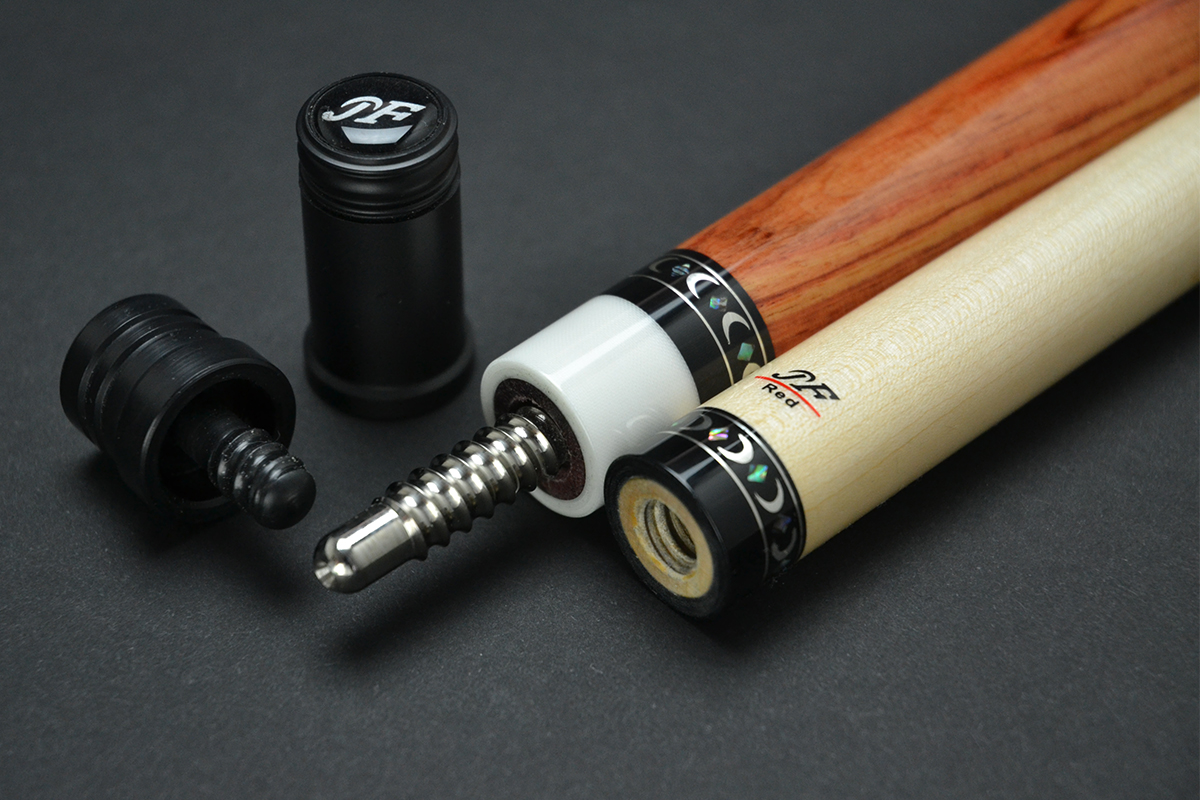 14771 ジェイフラワー J.Flowers チューリップウッド エンボス革 ラジアル キュー CUE SPIDER