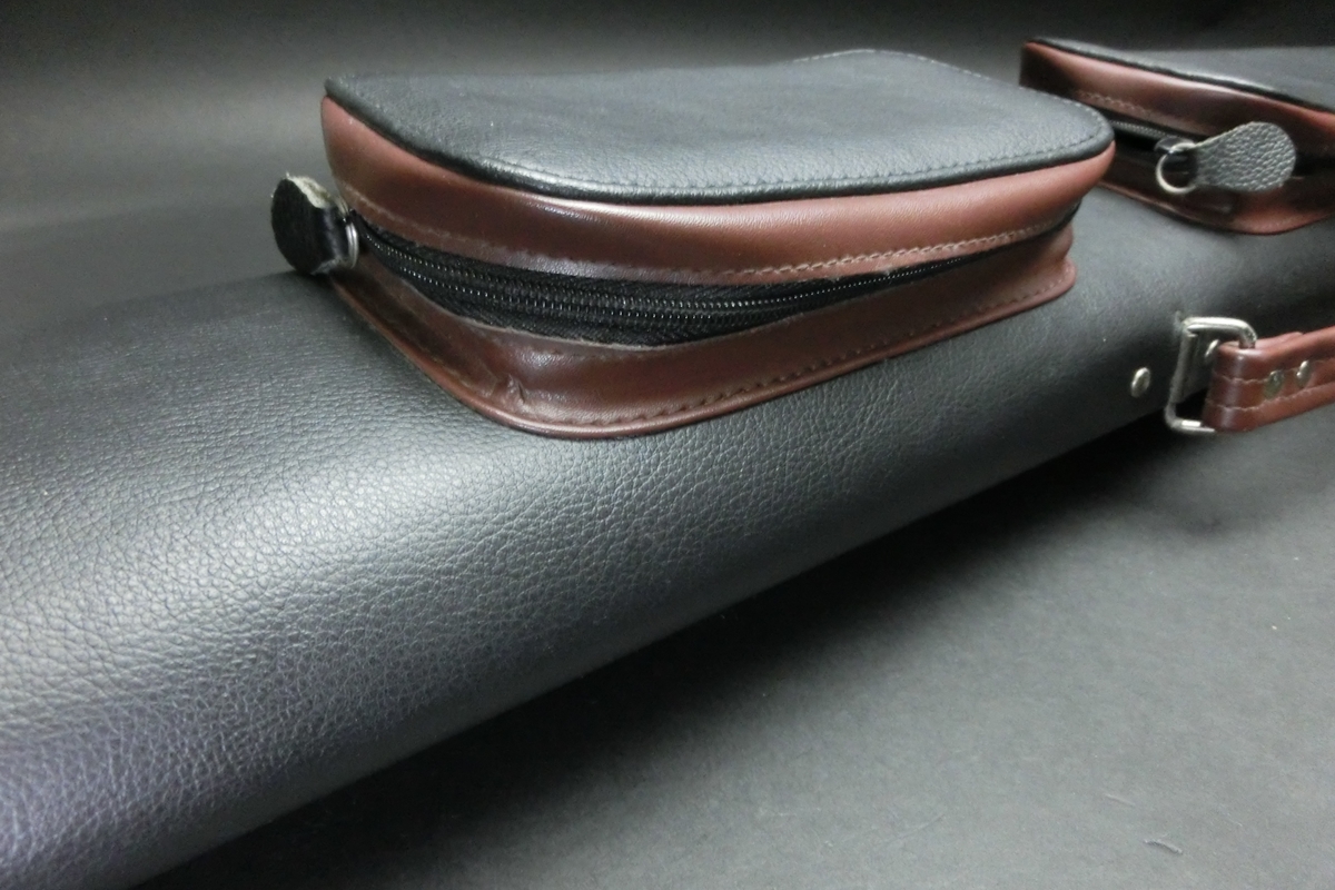 31646 メーカー不明 黒茶 キューケース 2B4S ビリヤード ケース SPIDER