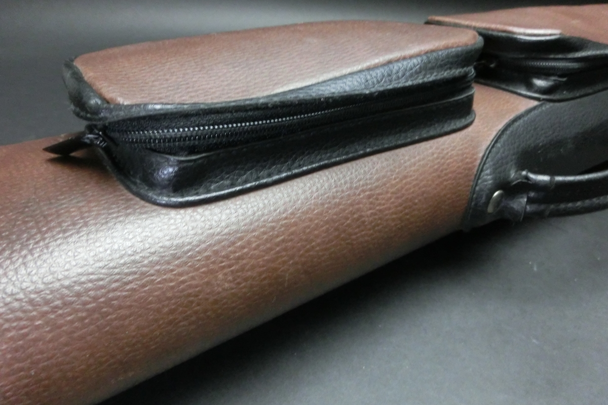 31651 訳アリ メーカー不明 茶黒 キューケース 2B4S ビリヤード ケース SPIDER