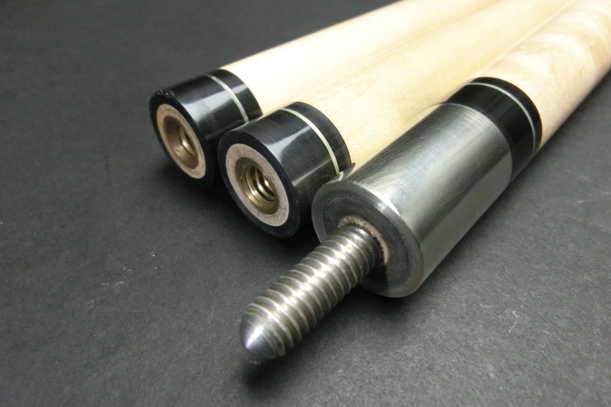 15718 メウチ Meucci 4剣 2シャフト ノーマル 18山 ビリヤード キュー CUE SPIDER