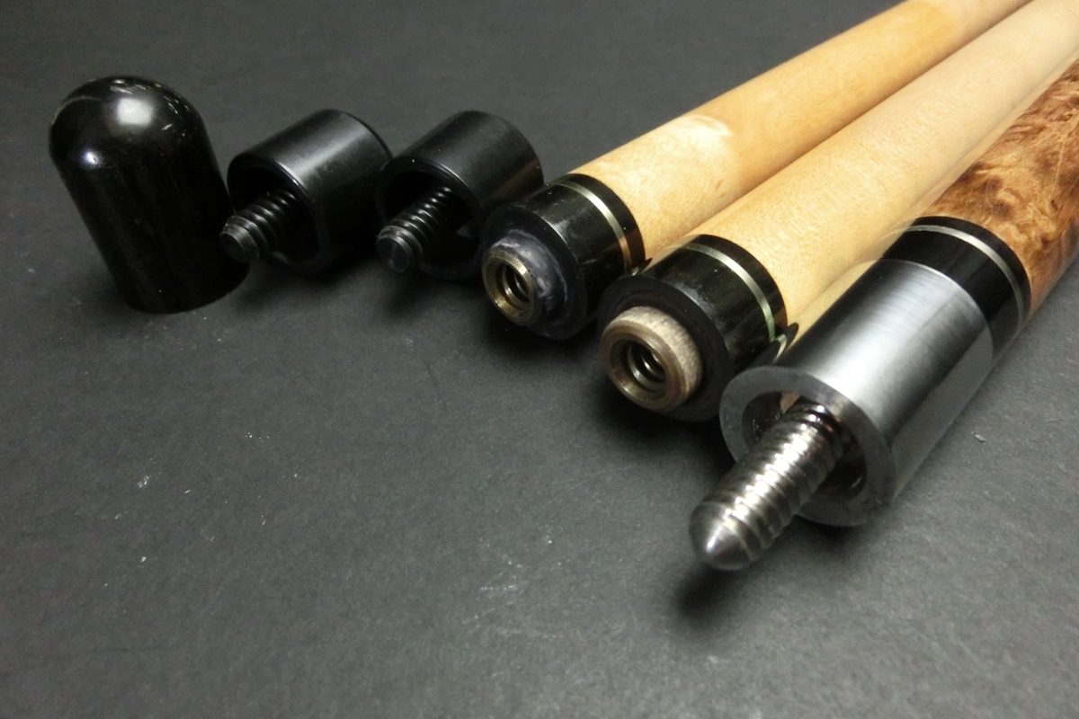 15677 リチャードブラック RichardBlack 4剣 レッドバロン 2シャフト リフィニッシュ ビリヤード キュー カスタム SPIDER