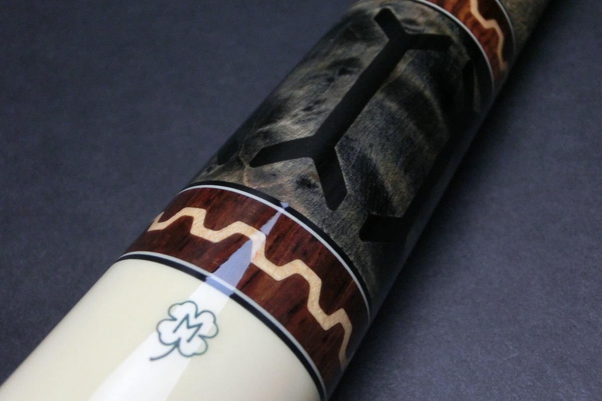 15615 マクダモット McDermott D-20 オールド 80年代 子持6剣 ビリヤード キュー CUE SPIDER