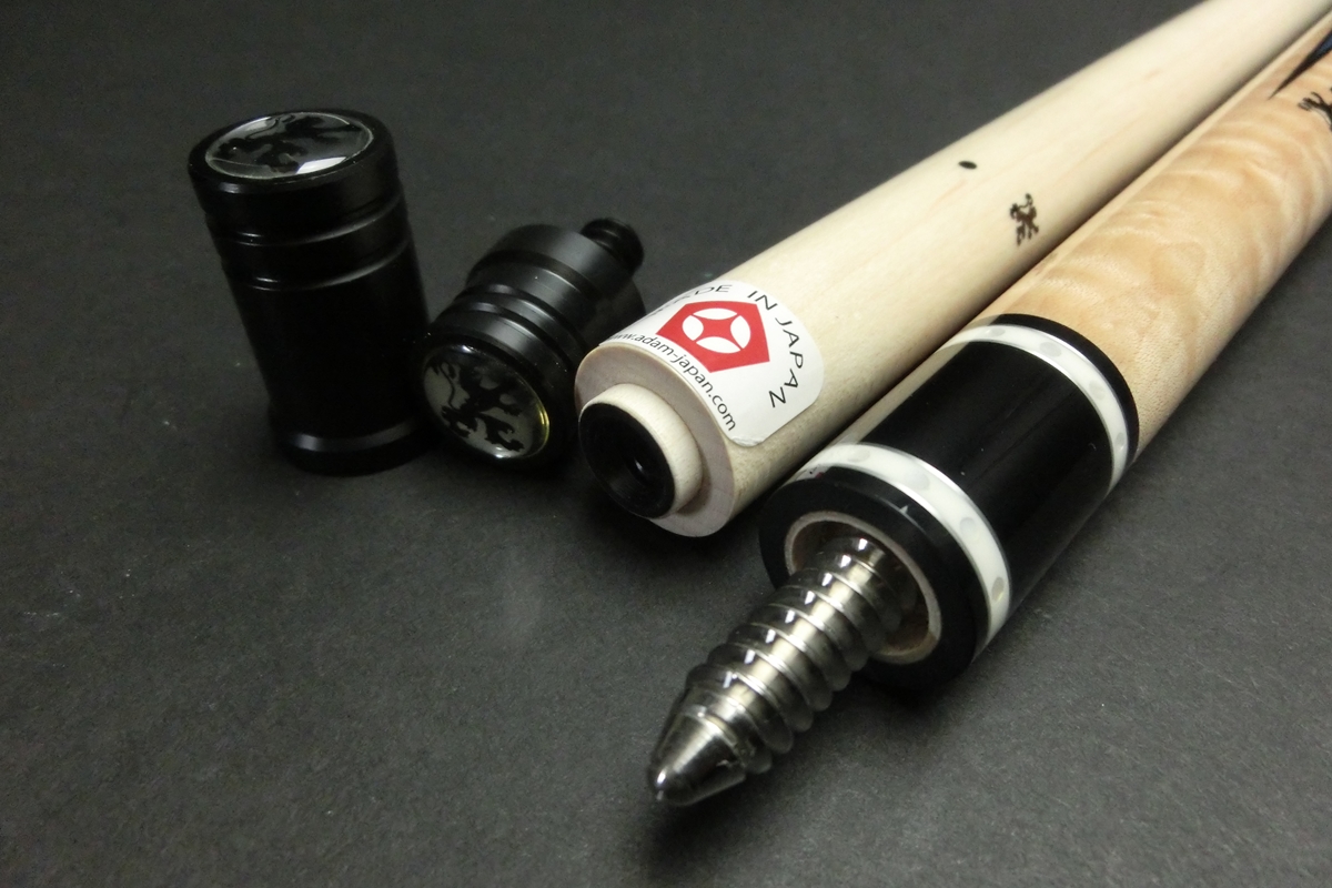 【ヤフオク出品中】15723 未使用 アダム Adam 3C キャロム A21-3 ACSSプロ2 子持タケノコ ビリヤード キュー CUE SPIDER□