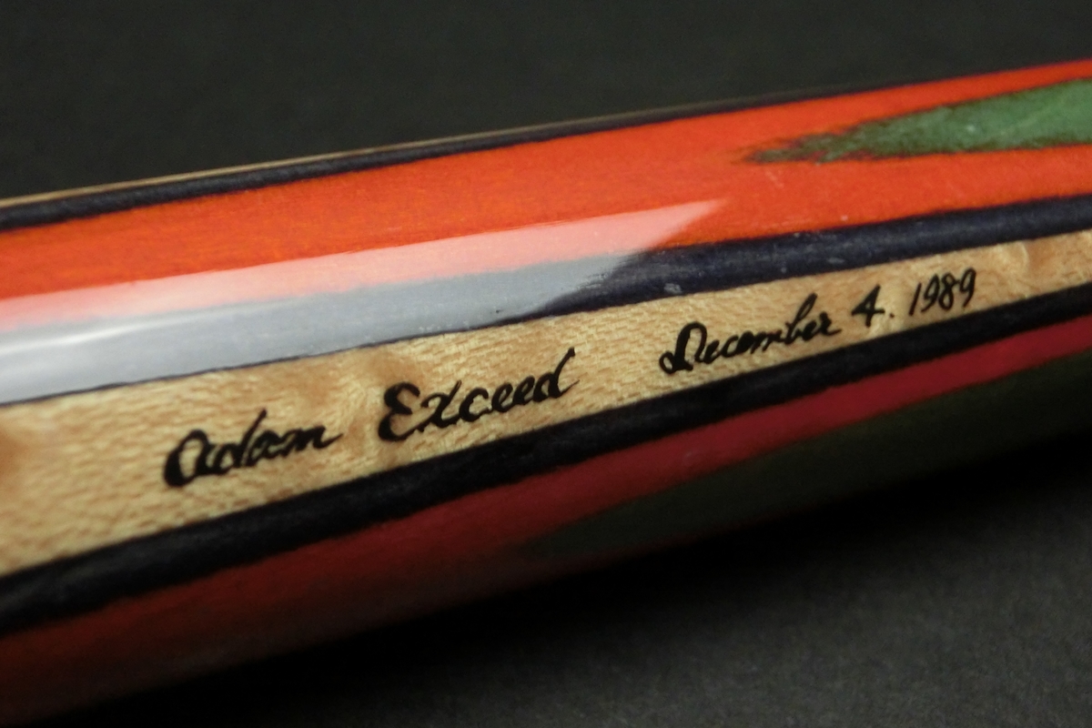 【ヤフオク出品中】15724 アダム Adam 4B キャロム Exceed 1989 タケノコ 木ネジ ビリヤード キュー CUE SPIDER□