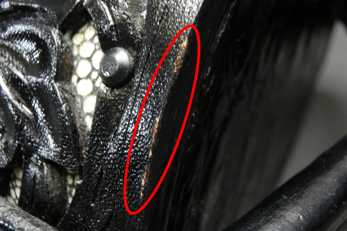 31543 状態良 ヴォルツーリ Volturi クロコダイル 黒 3B6S 本革キューケース ケース SPIDER