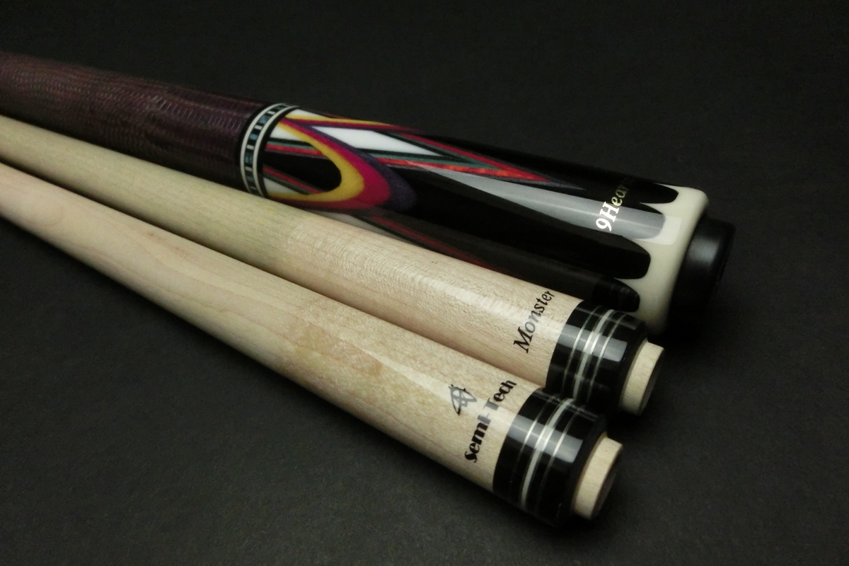 15746 ナインハーツ 9Hearts 子持バタフライ 8剣 2シャフト ビリヤード キュー カスタム SPIDER