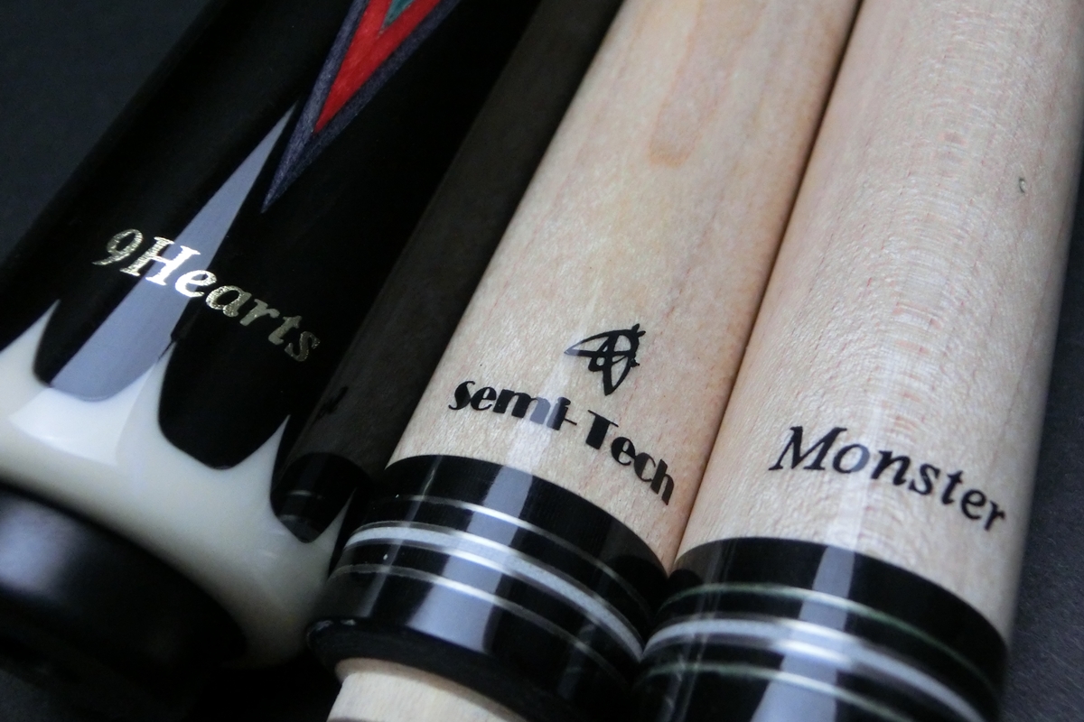 15746 ナインハーツ 9Hearts 子持バタフライ 8剣 2シャフト ビリヤード キュー カスタム SPIDER