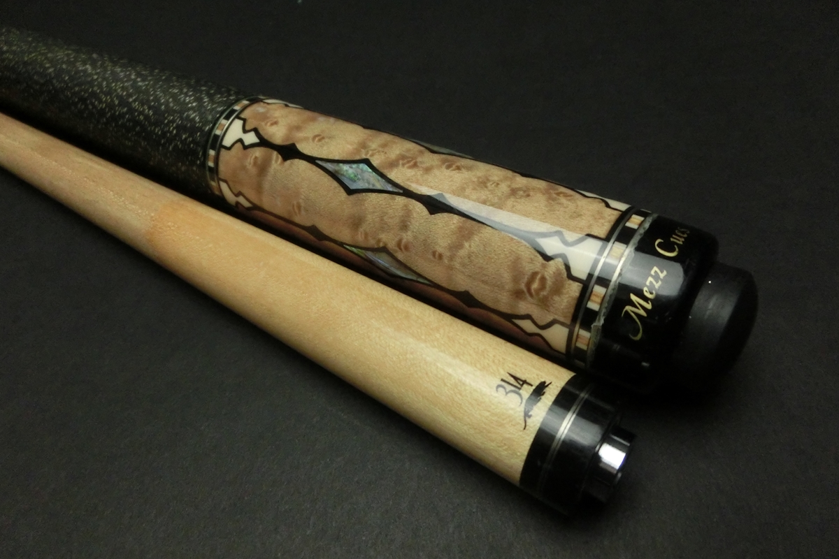 【ヤフオク出品中】15628 メッヅ Mezz PUJ-7 インレイ6剣 314 UJ ビリヤード キュー CUE SPIDER