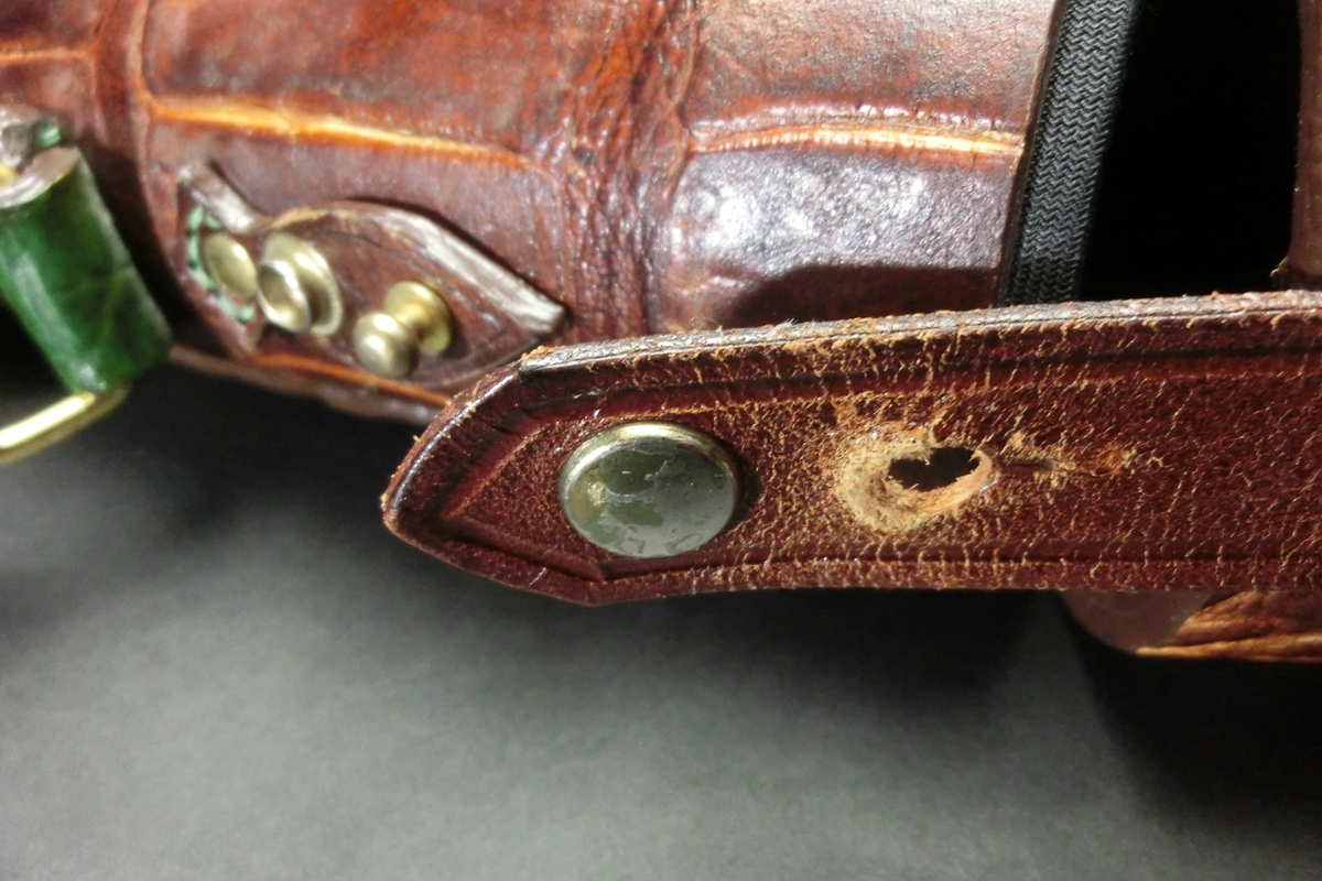 31652 ヴォルツーリ Volturi キューケース 4B6S クロコ 茶 緑ステッチ ビリヤード ケース SPIDER