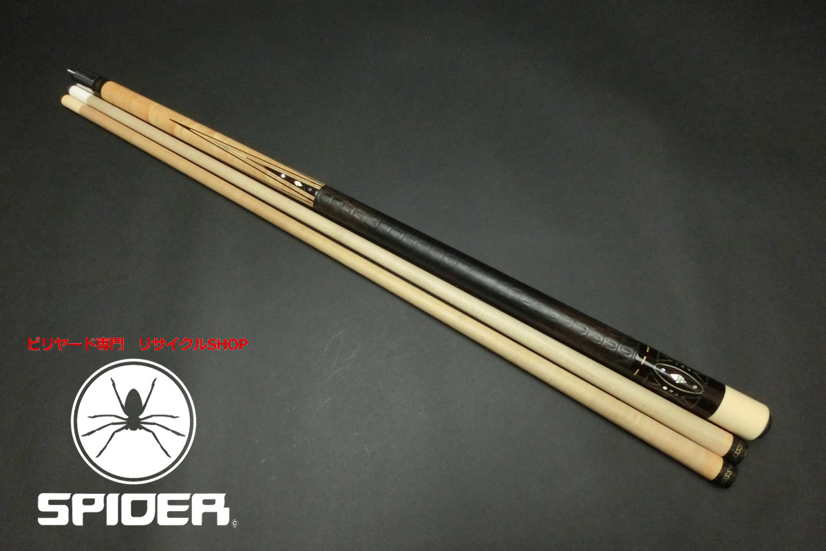 15476 ジョス Joss オールド #14 金ロゴ 2シャフト 14山パイロ ビリヤード キュー CUE SPIDER