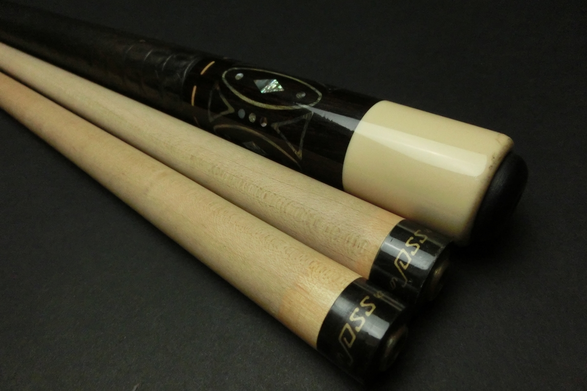 15476 ジョス Joss オールド #14 金ロゴ 2シャフト 14山パイロ ビリヤード キュー CUE SPIDER