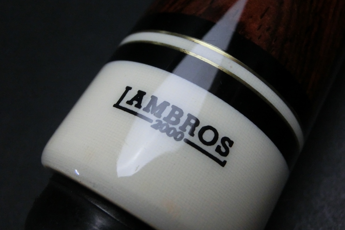 15640 ランブロス Lambros 2000年 ココボロストレート 2シャフト ビリヤード キュー カスタム SPIDER