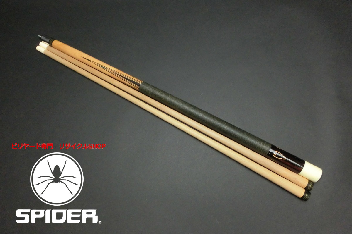 15763 ジョス JOSS 金ロゴ 4剣 2シャフト 14山パイロ ビリヤード キュー CUE SPIDER