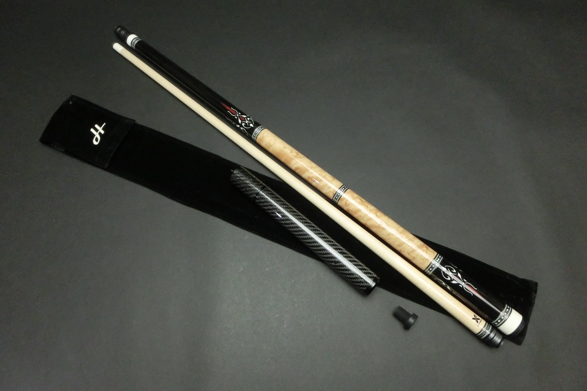 15654 ハオ HOW PD-02GN ウッドハンドル ハイパーX ビリヤード キュー CUE SPIDER□