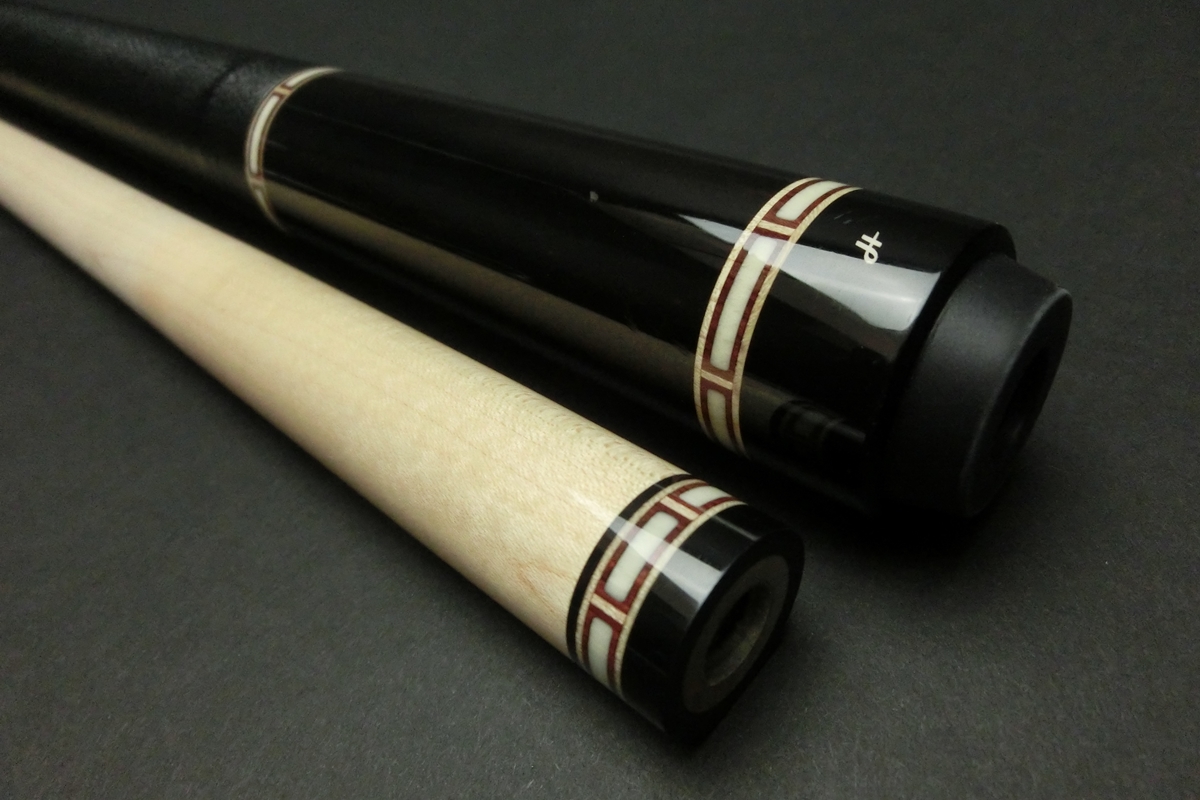 15330 ハオ HOW FH エボニー ピンクベニア 6剣 先角加工 アルミエクステ ラジアル キュー CUE SPIDER