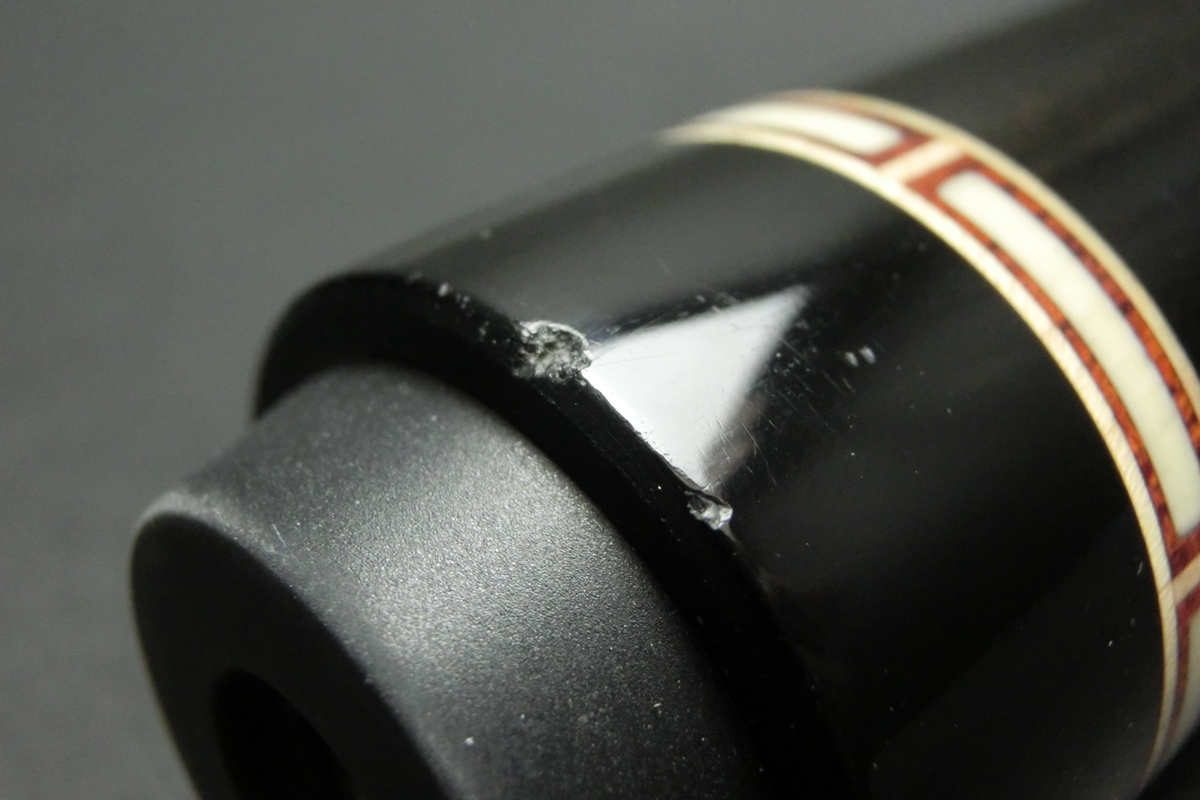 15330 ハオ HOW FH エボニー ピンクベニア 6剣 先角加工 アルミエクステ ラジアル キュー CUE SPIDER