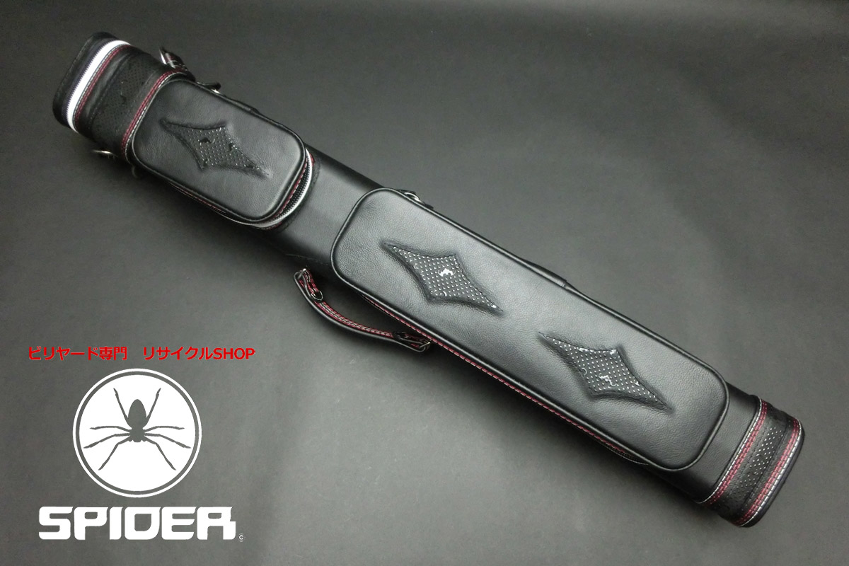 31644 美品 ウィットン Whitten 粋 コウモリ模様 3B5S キューケース ビリヤード ケース SPIDER□