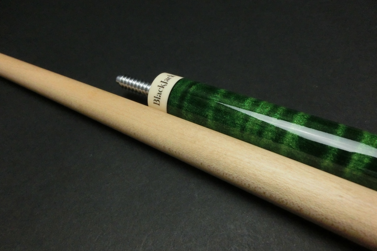 【ヤフオク出品中】15666 キースアンディ KeithAndy ブラックジャック ジャンプ 緑 10山 ビリヤード キュー CUE SPIDER