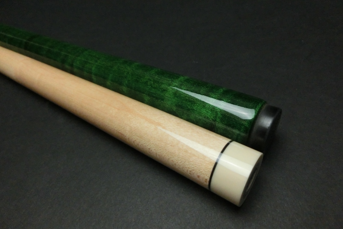 【ヤフオク出品中】15666 キースアンディ KeithAndy ブラックジャック ジャンプ 緑 10山 ビリヤード キュー CUE SPIDER