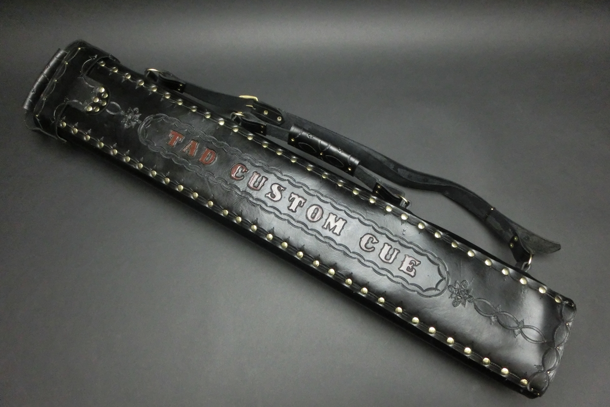 31660 タッド TAD 本革ケース 黒 2B4S 赤フェルト ビリヤード キューケース ケース SPIDER