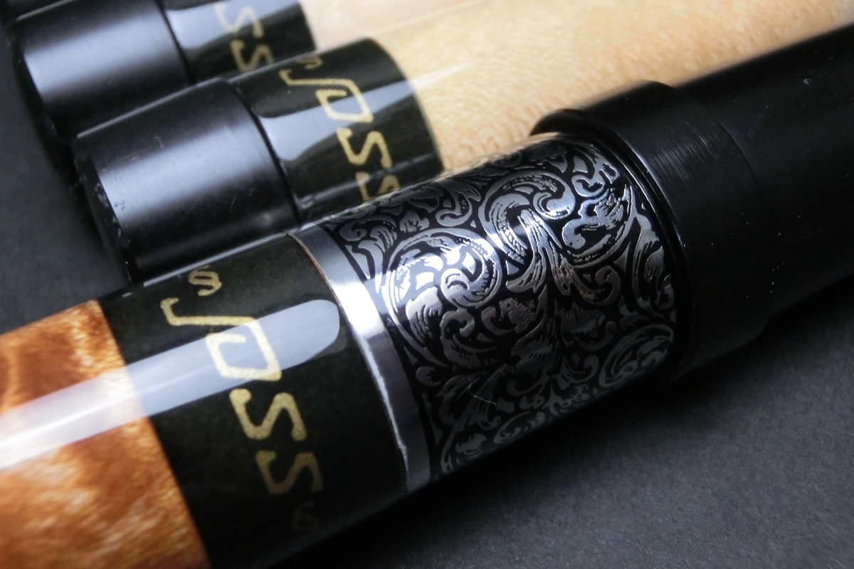 ビリヤードNO.4HOW CUE X ジョイント中古 美品 ヤフオク出品中】15646 レア オールドジョス Joss 金ロゴ 天然
