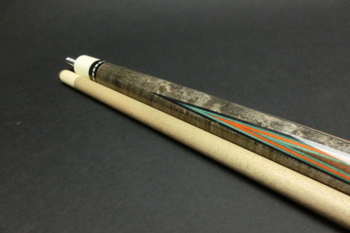 15799 アダム Adam 4剣 グレーステイン 1シャフト ノーマル ビリヤード キュー CUE SPIDER