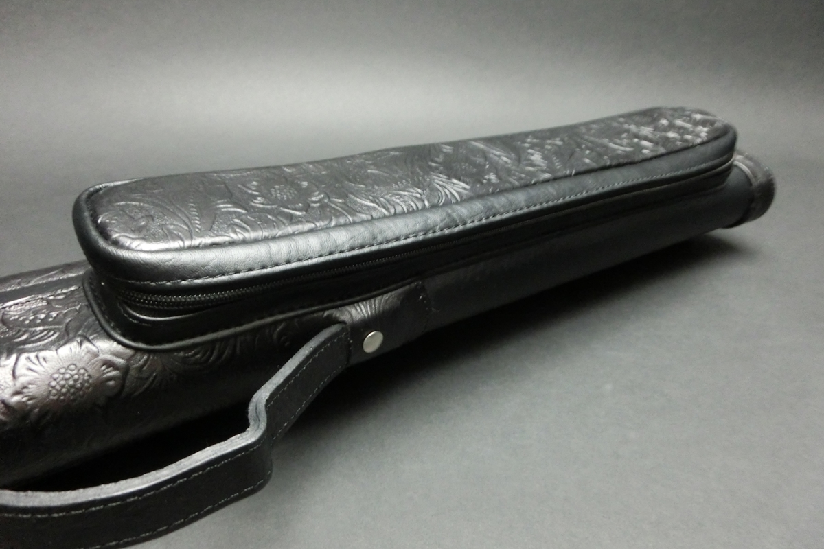 31526 使用少 キューケーエス QK-S QL-223 黒 本革 ハードケース 2B2S キューケース ケース SPIDER