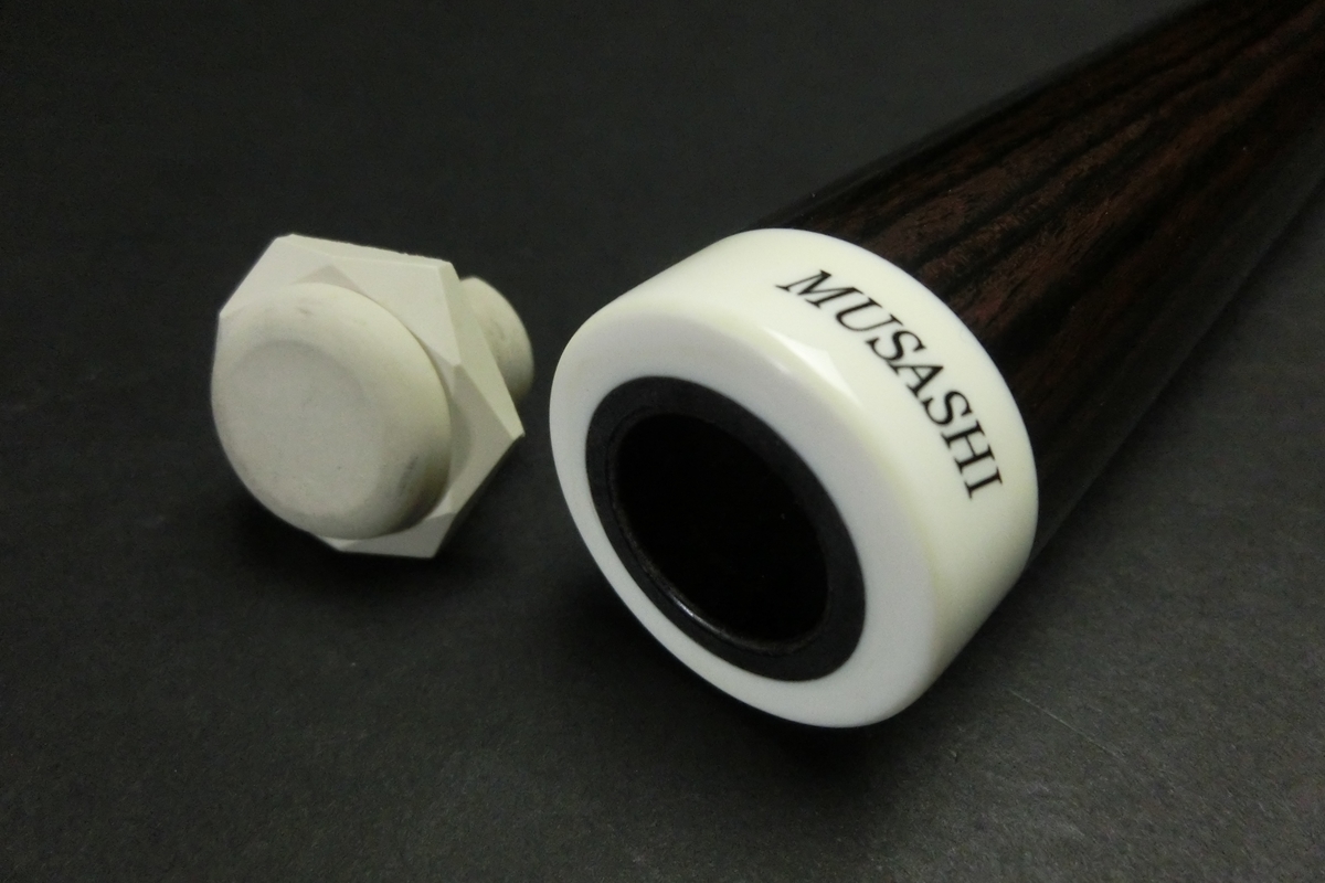 【ヤフオク出品中】15686 美品 ムサシ Musashi 3C 角芯 タケノコ 430-1 2シャフト ビリヤード キュー キャロム SPIDER□