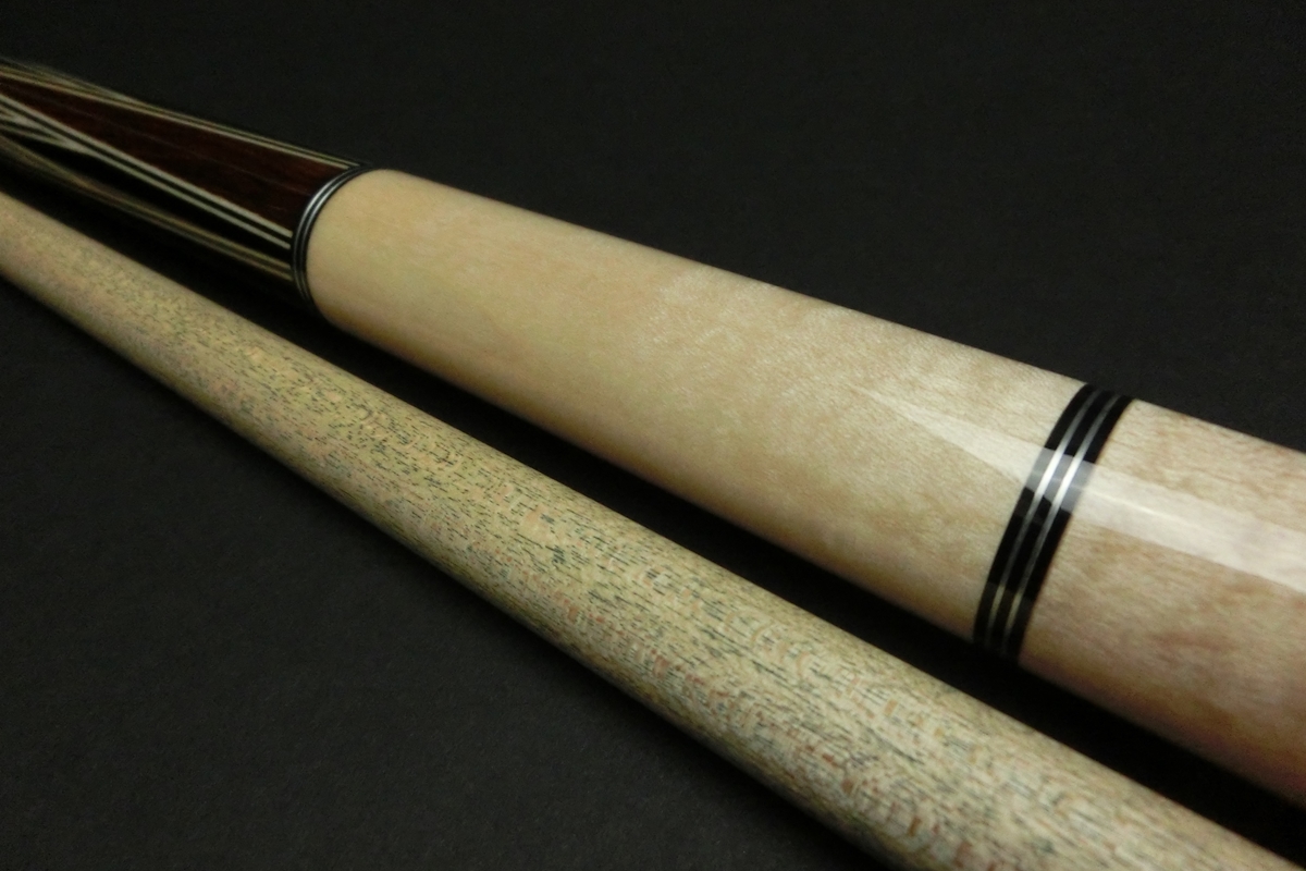 15222 アダム Adam MUGEN-5 黒檀 子持8剣 VIsolid8 ウッドグリップ 10山 キュー ハイテク CUE SPIDER