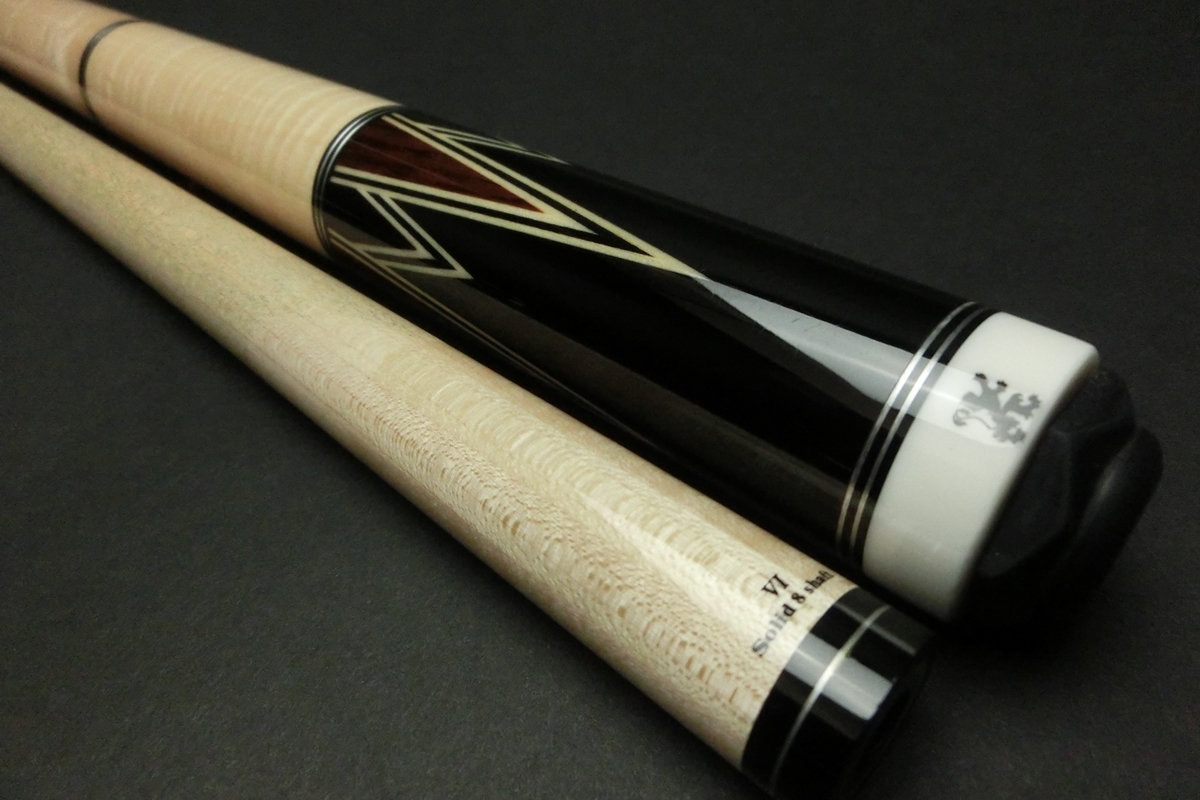 15222 アダム Adam MUGEN-5 黒檀 子持8剣 VIsolid8 ウッドグリップ 10山 キュー ハイテク CUE SPIDER
