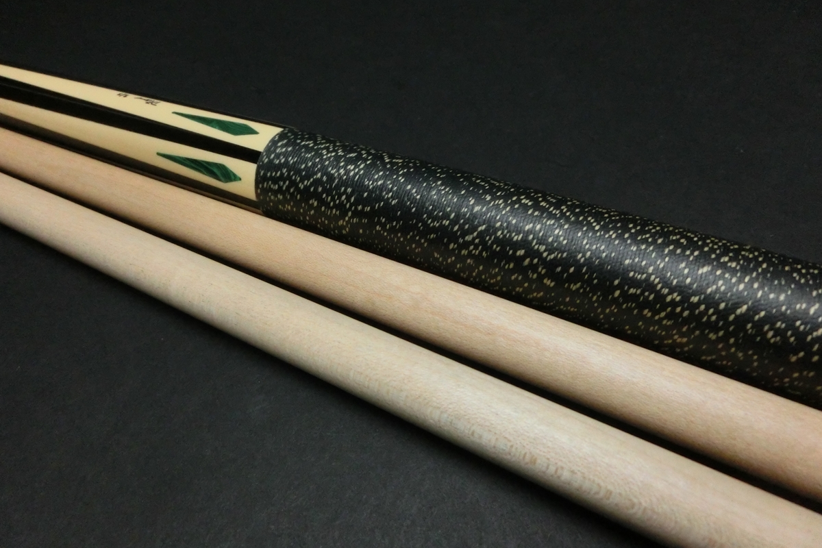 15682 デールペリー DP 6剣 マラカイト ラジアル 2シャフト ビリヤード キュー カスタム SPIDER