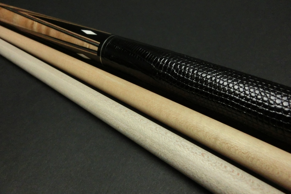 15402 ショーン Schon SP-22 4剣 2シャフト ノーマル 314-3ロング リザード黒革 キュー ビリヤード CUE SPIDER