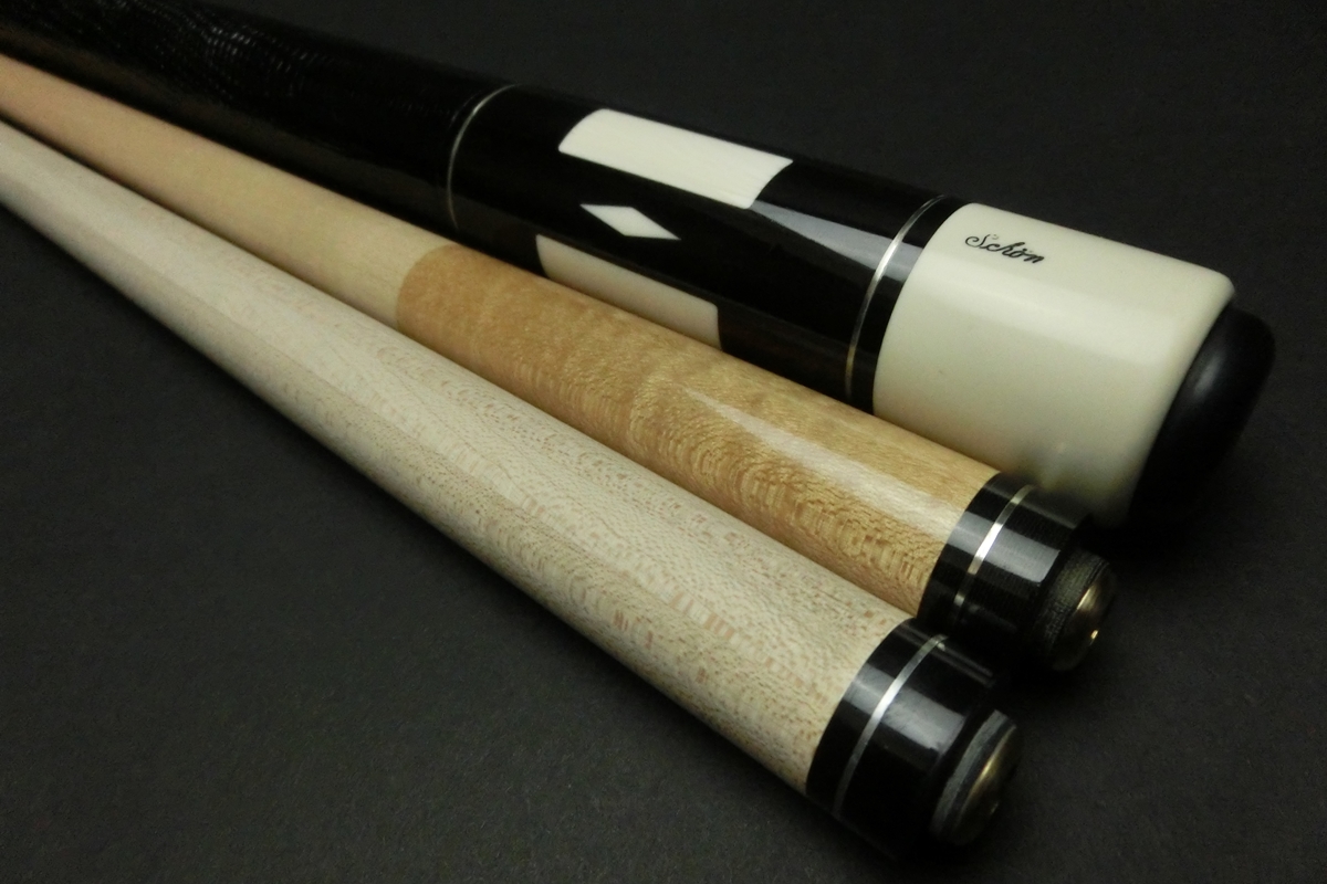15402 ショーン Schon SP-22 4剣 2シャフト ノーマル 314-3ロング リザード黒革 キュー ビリヤード CUE SPIDER