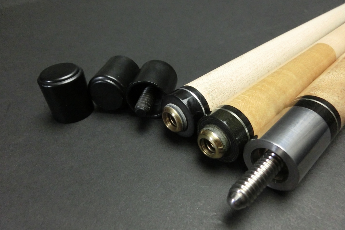 15402 ショーン Schon SP-22 4剣 2シャフト ノーマル 314-3ロング リザード黒革 キュー ビリヤード CUE SPIDER