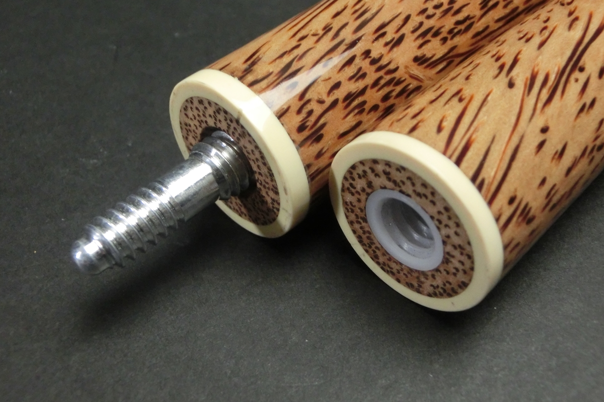 15696 アダム Adam KENジャンプ ヤシ ホワイトダイヤモンド ビリヤード キュー CUE SPIDER